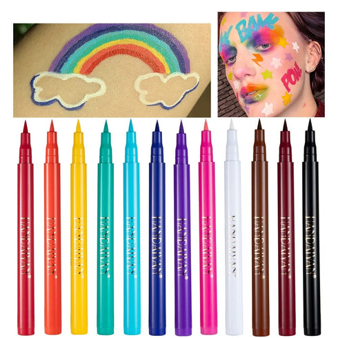 Liquid Vegan Eyeliner Pencil, Colorful Neon, Long-lasting Waterproof Smudge Proof Makeup Gift for Women (yellow#3)