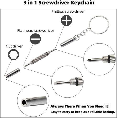 Eyeglass Repair Kit - Anti Slip Nose Pad Replacement, Glasses Screws, Tool Kit for Sunglass & Eye Glass Repair