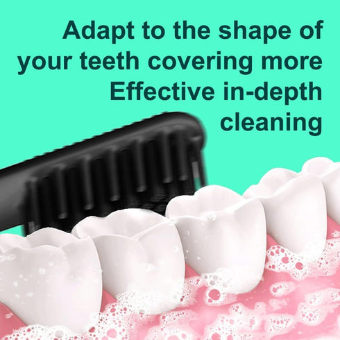 4-Pack Black Toothbrush Replacement Heads, Compatible with Quip Electric Brush Head Refill for Quip Black