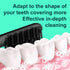 4-Pack Black Toothbrush Replacement Heads, Compatible with Quip Electric Brush Head Refill for Quip Black