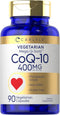 Carlyle CoQ10 400mg Supplement, 90 Count, Vegetarian, Non-GMO, Gluten Free
