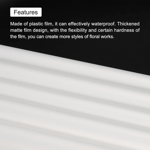 MECCANIXITY 10 Pcs Pure White Flower Wrapping Paper, 22.8"x22.8" Waterproof for DIY Crafts and Gift Packaging