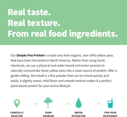 Sprout Living Organic Pea Protein Powder, 2 Pound, 20g Plant Based Protein, Non-GMO, Gluten Free
