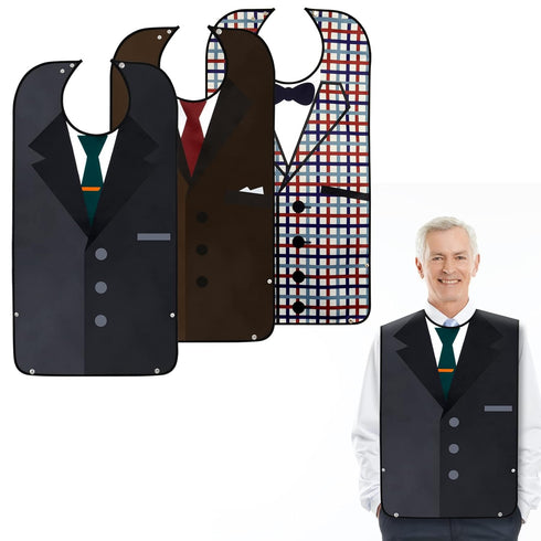 TaTazon Adult Bibs, Bibs for Men Eating Washable, Reusable Adult Clothing Protectors