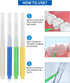 Interdental Brush, 80 Count, Braces Brush for Dental Hygiene, Flossing Tools in 4 Colors & Sizes