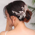 Wedding Rose Gold Rhinestone Crystal Flower Hair Comb Bridal Headpieces for Wedding Bridal Headpiece Wedding Headpiece for Bride for Women Girls (ROSE GOLD)