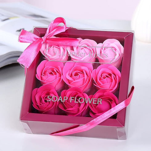 Hedume 4 Boxes Floral Scented Bath Soap - 36 Pcs Rose Flower Petals in Gift Box for Special Occasions