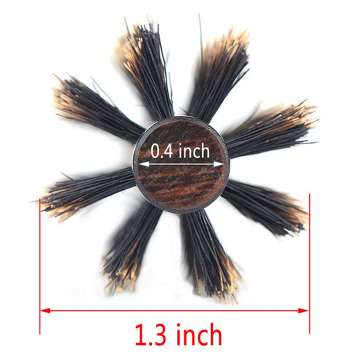 PERFEHAIR Small Round Hair Brush - Mini Round Boar Bristle Beard Brush for Thin or Short Hair