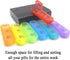 Wopanxye 7-Day 3 21 Travel Pill Organizer, Times a Day, AM PM Pill Box Tray with One-Side Large Opening for Easy