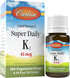 Carlson Super Daily K2 Liquid Vitamin K, 45 mcg for Bone Health, Unflavored, 360 Drops (10.16 mL)