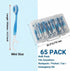 HYLEBOR 65 Pack 5-in-1 Mini Disposable Toothbrushes Prepasted Travel Toothbrush with Toothpaste, Floss & Pick