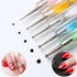 5PCS Dotting Pens and 3PCS Nail Painting Brushes, Double Ended Nail Art Design Tools and Dotting Tool Kit