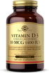 Solgar Vitamin D3 (Cholecalciferol) 10 MCG (400 IU), 250 Softgels | Supports Healthy Bones & Teeth, Immune System
