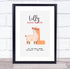The Card Zoo New Baby Birth Details Christening Nursery Initial L Llama Keepsake Gift Print