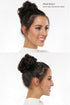 Rose Bud Messy Bun Hair Pieces for Women, Curly Messy Bun Scrunchie, Dark Brown Hair Bun Extension