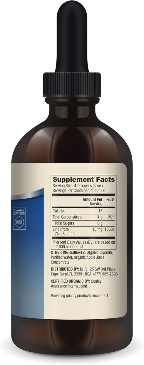 Dr. Mercola Zinc Liquid Drops, 3.88 Fl. Oz. (115 mL), 3-Pack, Dietary Supplement, Immune Support & Cognitive Function