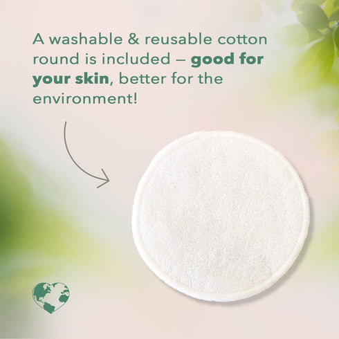 Nourish Organic Body Lotion, Lavender Mint, Hydrating for Dry Skin, 8 Oz + Washable Cotton Round