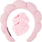 Spa Headband & Wrist Towels Set for Washing Face, Terry Cloth Fabric, Pink