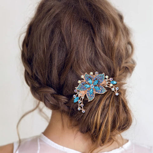 inSowni 6 Pack Luxury Glitter Hair Side Combs, Rhinestones Decorative Clips for Women Girls Updo Accessories
