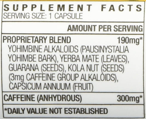 Yellow Hornet Herbal Dietary Supplement 20ct (Lot of 6 X) = 120 Capsules