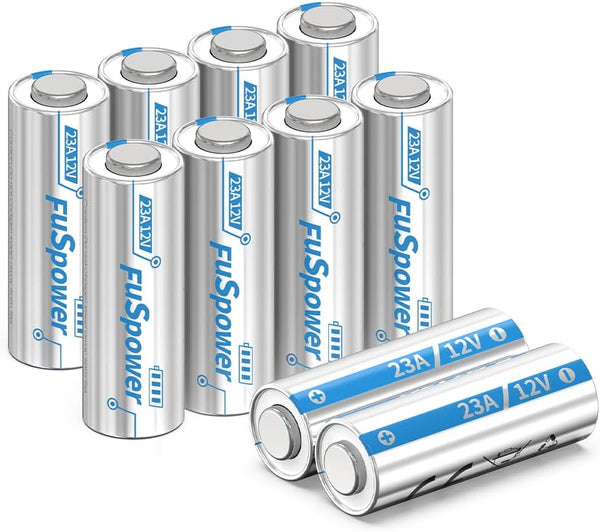 23A 12 Volt Battery Mn21/23 Lr23a L1028f for Ceiling Fan Remote, Doorbell, Flashlight - 10pcs