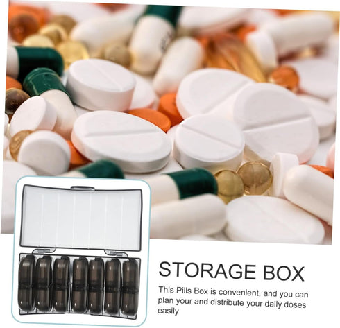 LOEFLIFA 3 Weekly Portable Pill Organizer Box, Detachable Compact Medicine Case with Daily Compartments