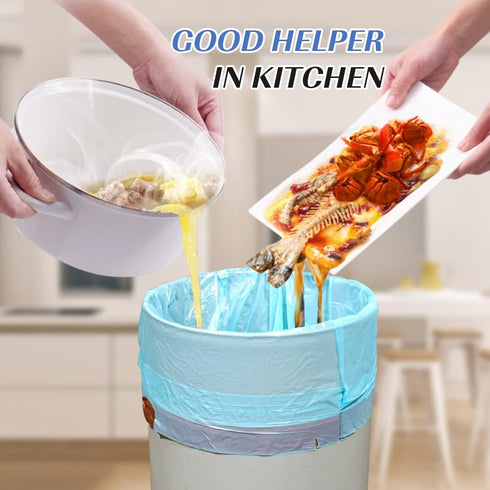 JOYEUX 4 Gallon Small Trash Bags - No-Tearing Drawstring Garbage Bags for Bathroom Kitchen, 60 Count