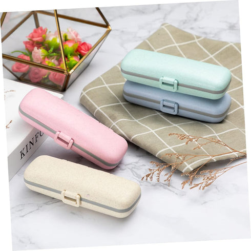 Ipetboom 3 Pcs Portable Medicine Organizer Box Labels Weekly Pill Dispenser Sturdy Plastic Odorless Travel-Friendly