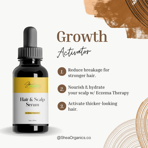 Shea Organics Soothing Scalp Oil – 1 OZ | Gentle Moisturizer for Baby Eczema & Sensitive Skin, Oat Oil & Vitamin E