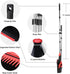 Upgrade Broom and Dustpan Set with 51'' Long Handle, Large Brooms and Dust Pans for Lobby Kitchen Office Restaurant