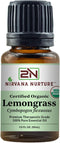 Lemongrass Essential Oil, USDA Certified Organic 100% Pure Therapeutic Grade for Aromatherapy and Skin Care