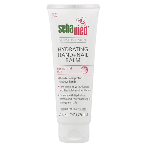 Sebamed Hand and Nail Balm pH 5.5 - Hypoallergenic Moisturizer for Sensitive Skin, 2.6 Fluid Ounces