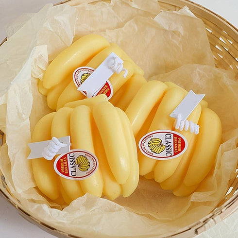 Luxylei Banana Shaped Scented Candle, Fruit Soy Wax Decorative Candle for Table, Aromatherapy Candles for Stress