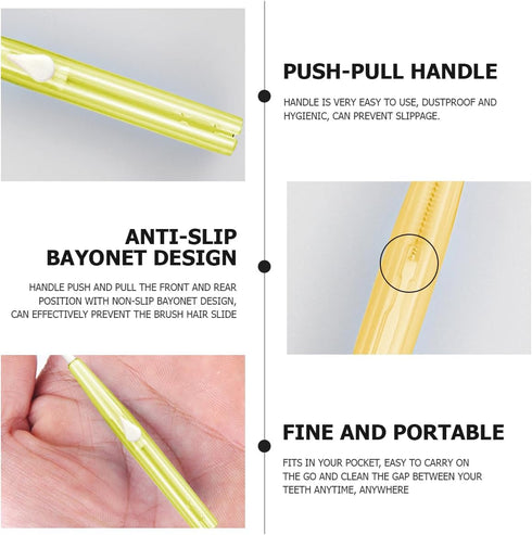 60PCS Oral Dental Hygiene Brush Tooth Cleaning Tool Soft Toothpick Interdental Brush for Braces