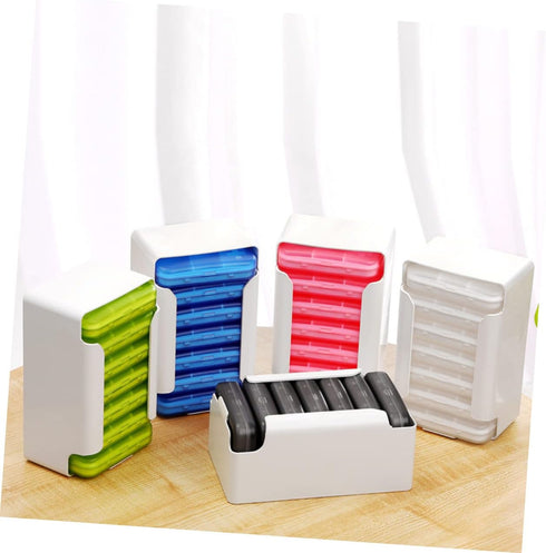 Set Portable Weekly Pill Organizer - Travel-Friendly Day Pill Container in Random Colors