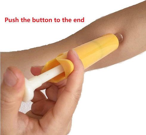 Insect Bug Bee Sting Snake Bite Venom Extractor Suction Kit Tool Pump for First Aid Safety Hiking Camping Yellow