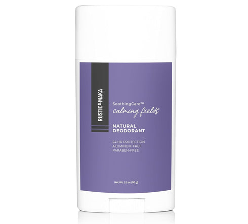 Rustic MAKA Natural Deodorant, Calming Fields - Aluminum-Free, Paraben-Free, Odor-Neutralizing with Lavender + Mint