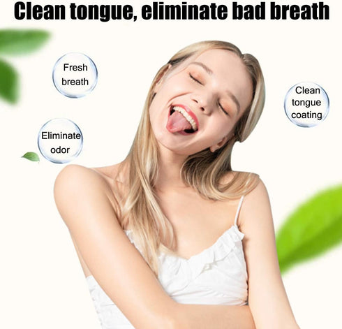 Tongue Brush and Scraper - 4 Pack Tongue Cleaner Helps Fight Bad Breath (Blue, Green, Orange, Red)