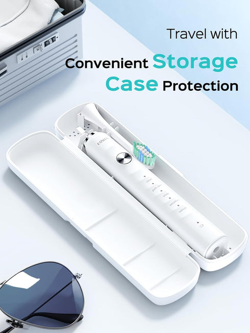 COSLUS Sonic Electric Toothbrush for Adults and Kids: Wireless Rechargeable with Portable Travel Case, 5 Modes, 47000