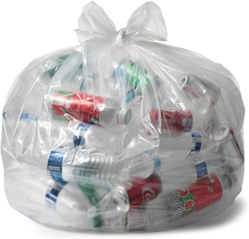Aluf Plastics 45 Gallon 0.9 MIL Clear Garbage Bags, 36" x 47", Pack of 100