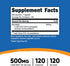 Nutricost Bromelain 500mg, 120 Vegetarian Capsules - Bromelain (1200 GDU), Non-GMO, Gluten Free