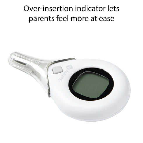 Safety 1st Rectal Thermometer, Quick 5 Second Read, Accurate Temperature Reading, Grey