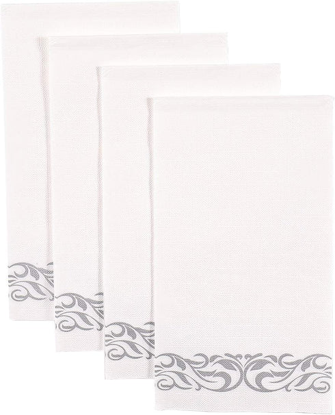 Vplus 400 Pack Paper Napkins, Guest Towels Disposable, Premium Quality 3-ply Dinner Napkins for Events (Silver)
