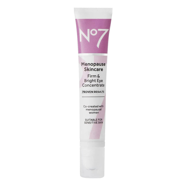No7 Menopause Skincare Firm & Bright Eye Concentrate - Revitalizing Eye Cream for Dark Circles & Puffiness (15 ml)