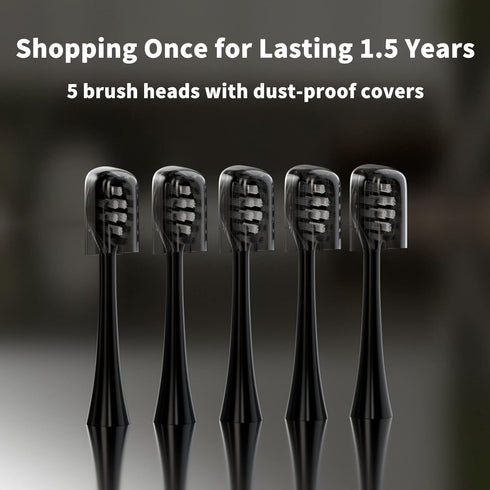 Mullburry 10 Pack Replacement Toothbrush Heads Compatible with Gleem Electric Toothbrush, W Shape Design Planted