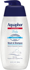 Aquaphor Baby Wash and Shampoo - Mild, Tear-Free 2-in-1 Solution for Baby’s Sensitive Skin, 16.9 fl oz