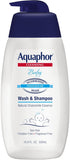 Aquaphor Baby Wash and Shampoo - Mild, Tear-Free 2-in-1 Solution for Baby’s Sensitive Skin, 16.9 fl oz