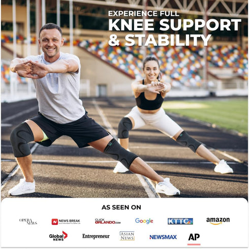 Modvel Compression Knee Brace for Women & Men, 2 Pack Knee Support Sleeve for Pain Relief