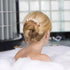 Honbay 2PCS 7 Teeth Hair Side Combs - Pearl Crystal Rhinestone Floral Twist Combs, Decorative Hair Accessories for Women
