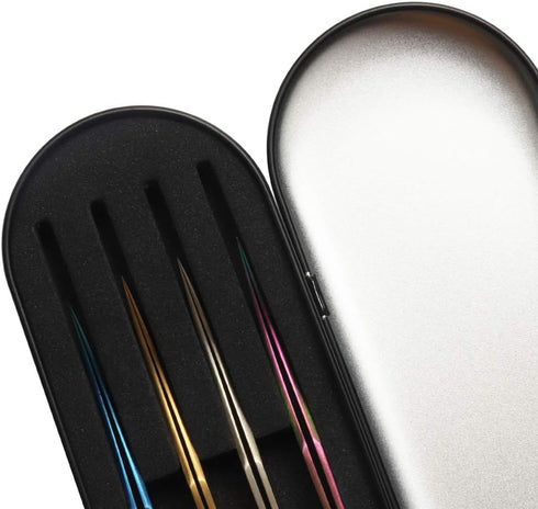 Professional Tweezers Storage Case: Activated Sealed Box for Eyelash Extension Tools, 1 PCS, Black